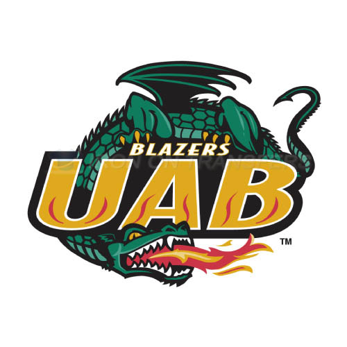 UAB Blazers Logo T-shirts Iron On Transfers N6630 - Click Image to Close